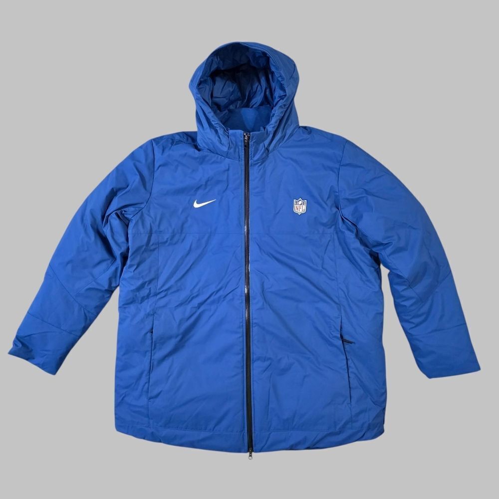 Nike NFL Sideline Jacket Team Issued Equipment Blue Black Men's Size XL Parka PE